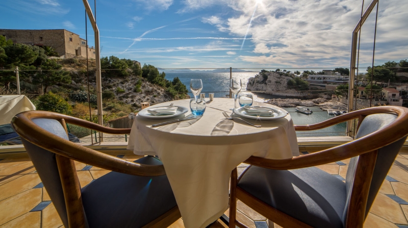 Restaurant de poissons avec vue Panoramique sur Marseille, L'Auberge du Merou